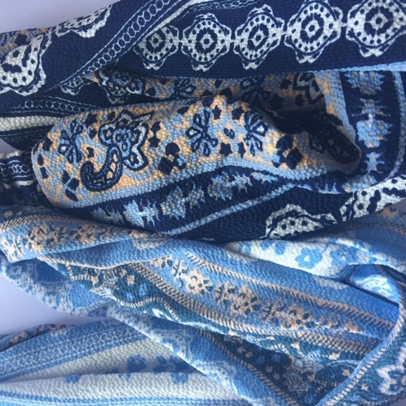 Vintage Boho floral Cross scarf hair head bandana - Picture 5 of 6